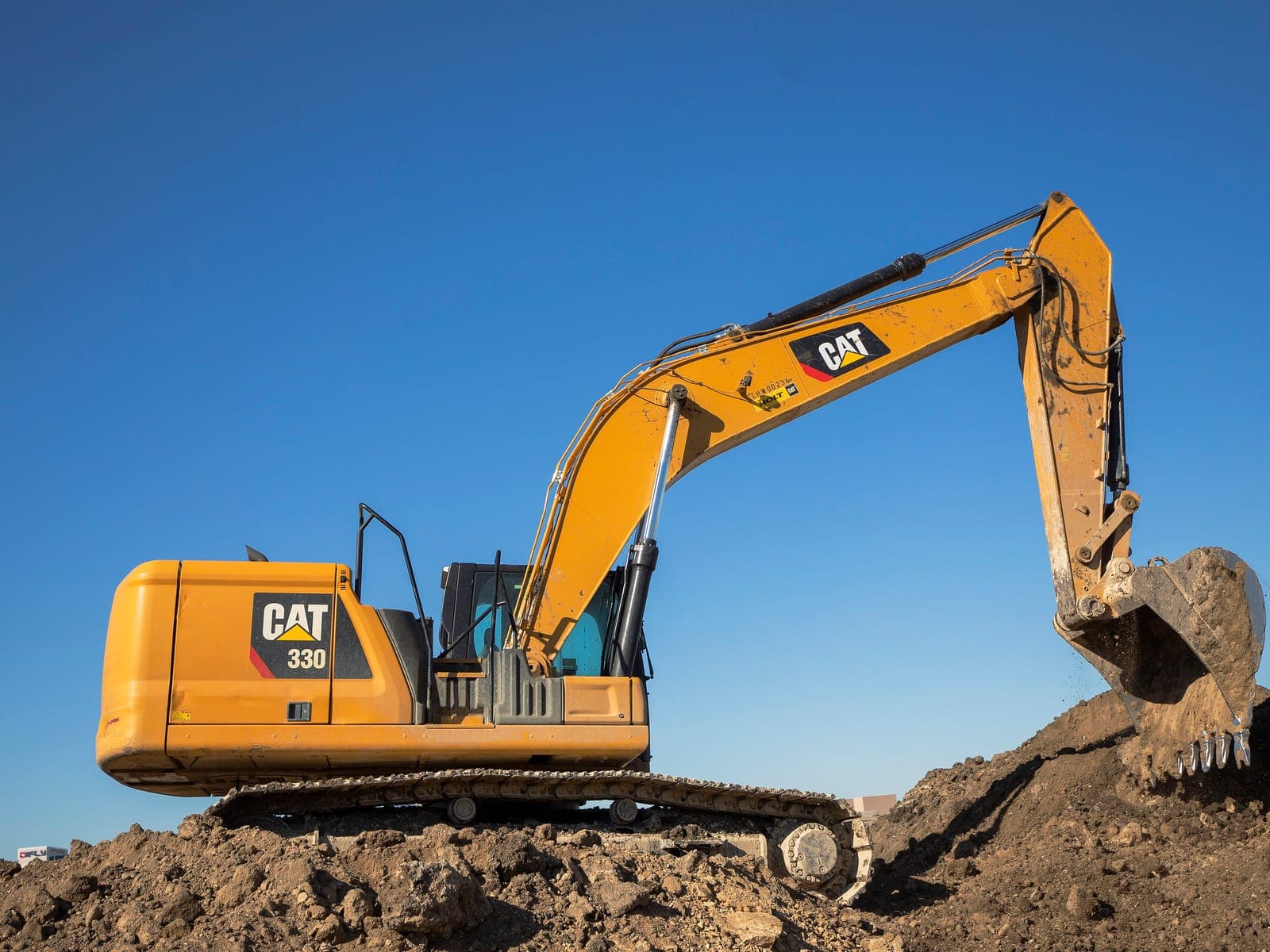 Excavadora trabajando en obra